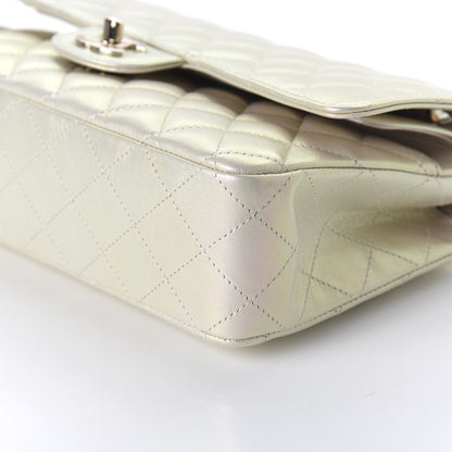 Chanel Iridescent Lambskin Quilted Medium Double Flap Ivory 7 of 11