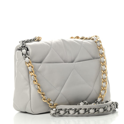 Chanel Lambskin Quilted Medium Chanel 19 Flap Grey 2 of 4