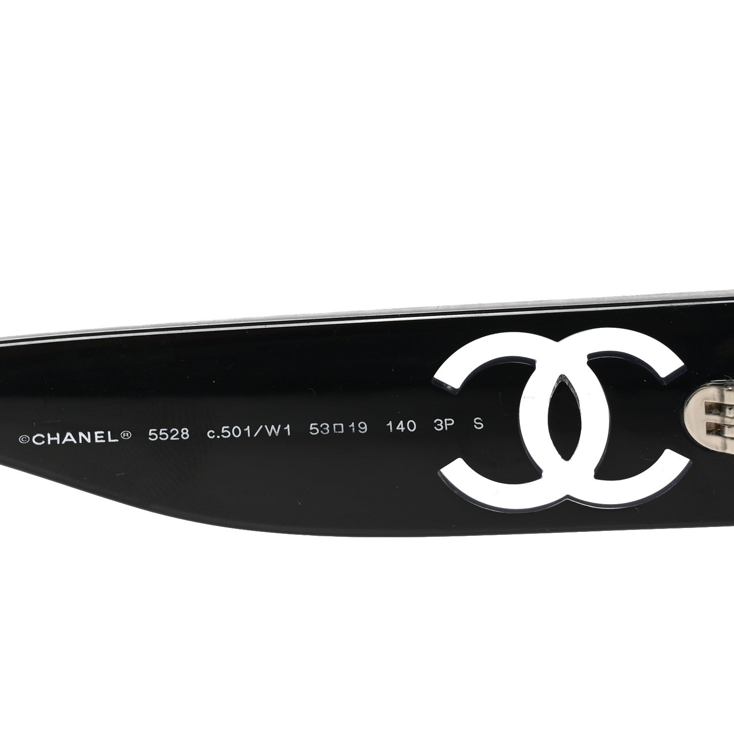 Chanel Acetate Nyon Oval CC Sunglasses 5528-A Black 5 of 7