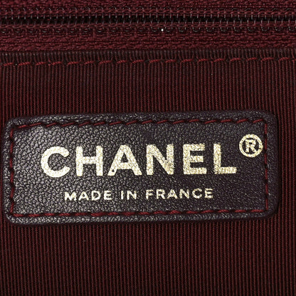 Chanel Calfskin Chevron Quilted Top Handle Flap Red 6 of 9