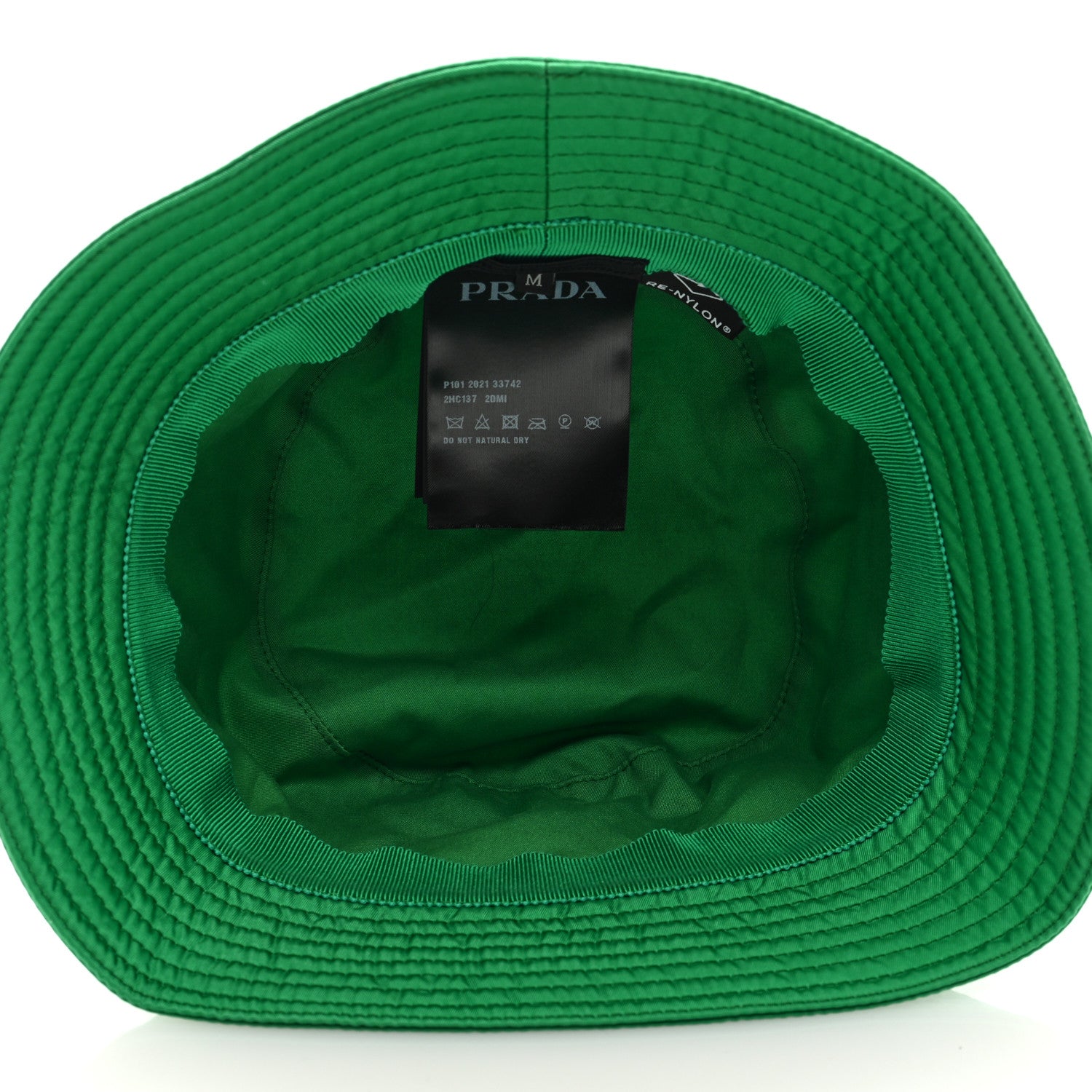 Prada Re-Nylon Metal Triangle Logo Mens Bucket Hat M Menta 6 of 7