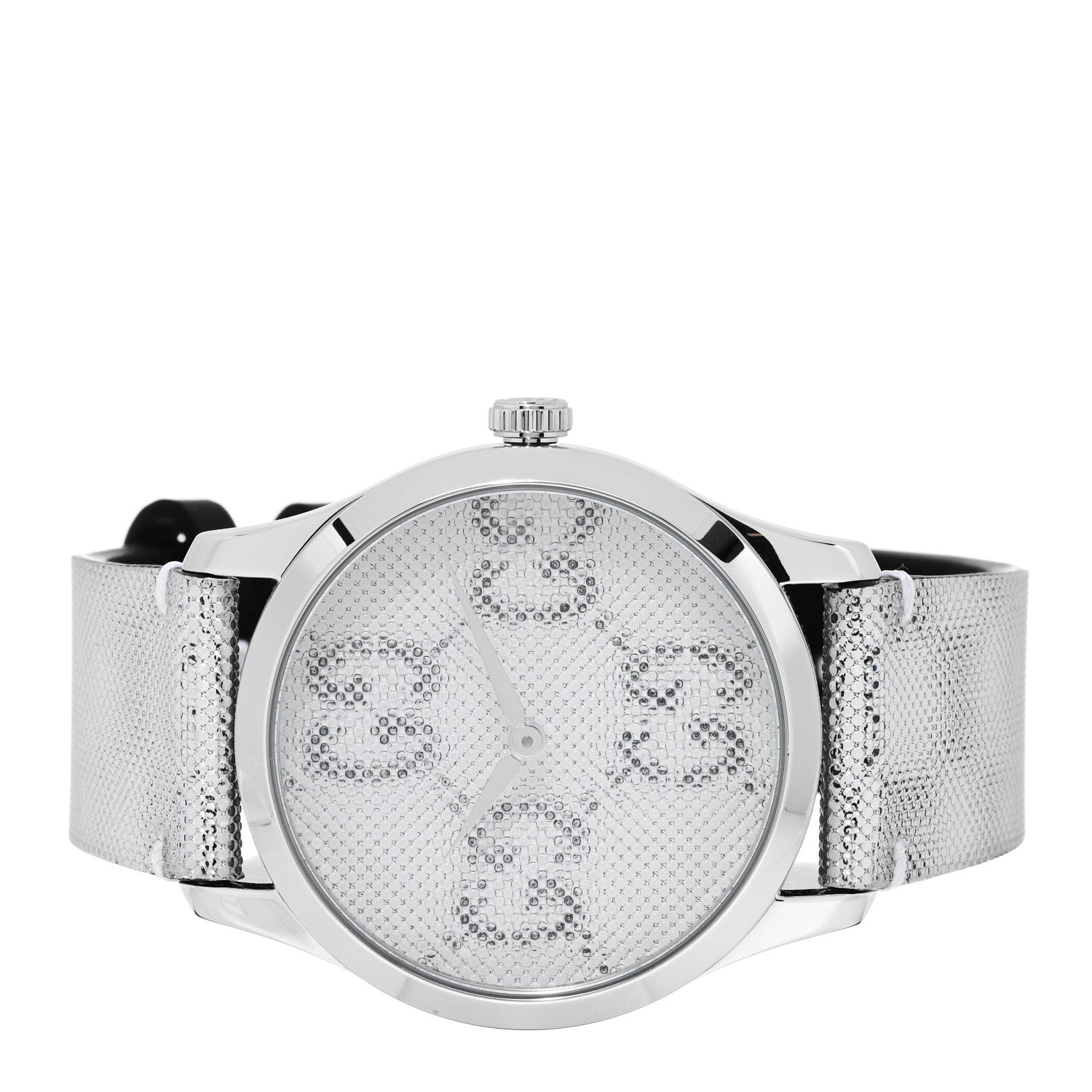 Gucci Stainless Steel Calfskin 38mm G-Timeless GG Hologram Quartz Watch 2 of 5
