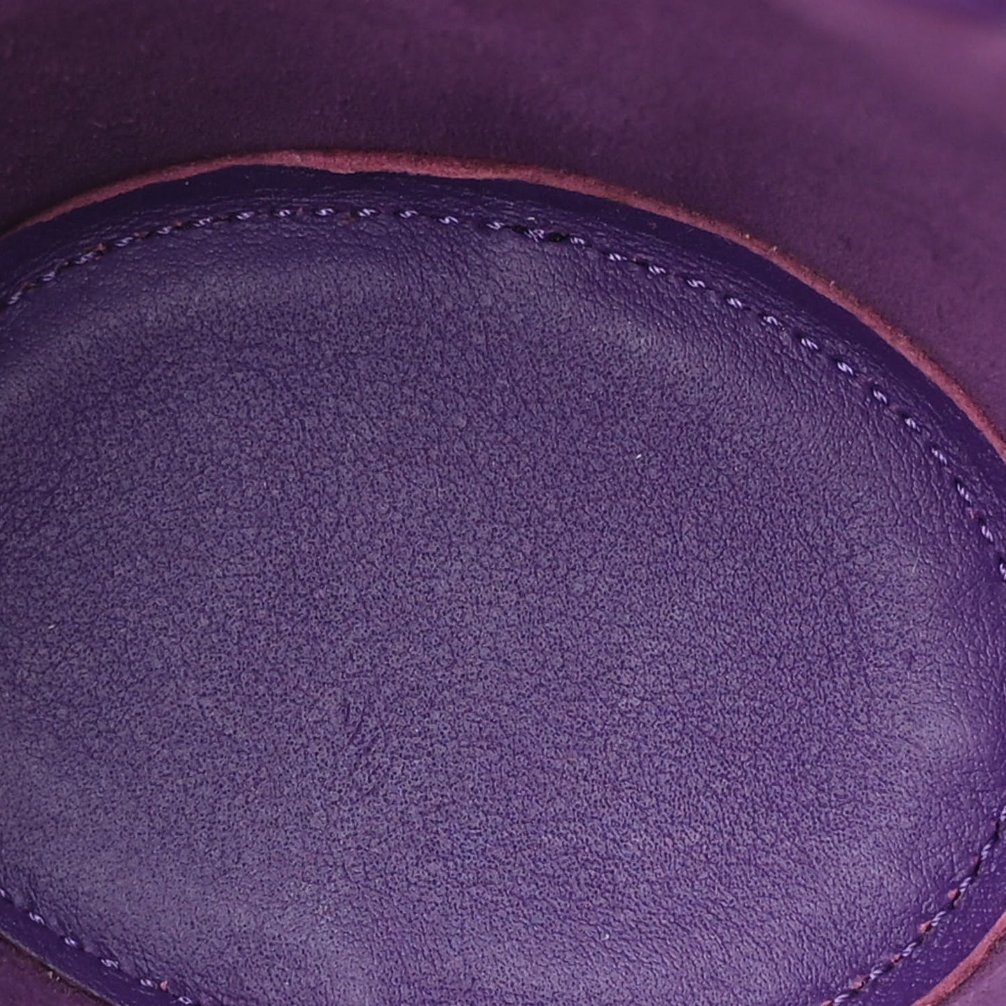 Calfskin Nano Balloon Bucket Bag Purple Cognac