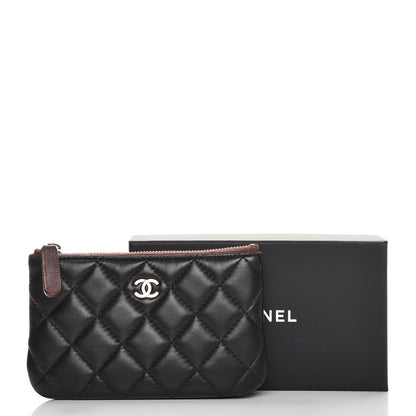 Chanel Lambskin Quilted Small Cosmetic Case Black 10 of 10