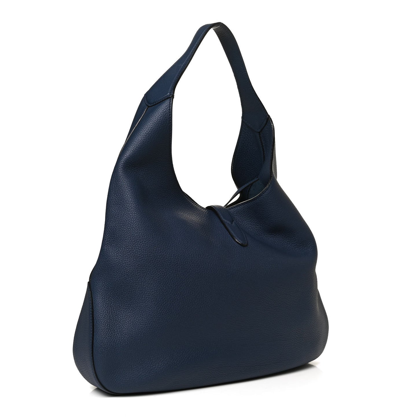 Soft Grained Calfskin Large Jackie Hobo Classic Blue Marine