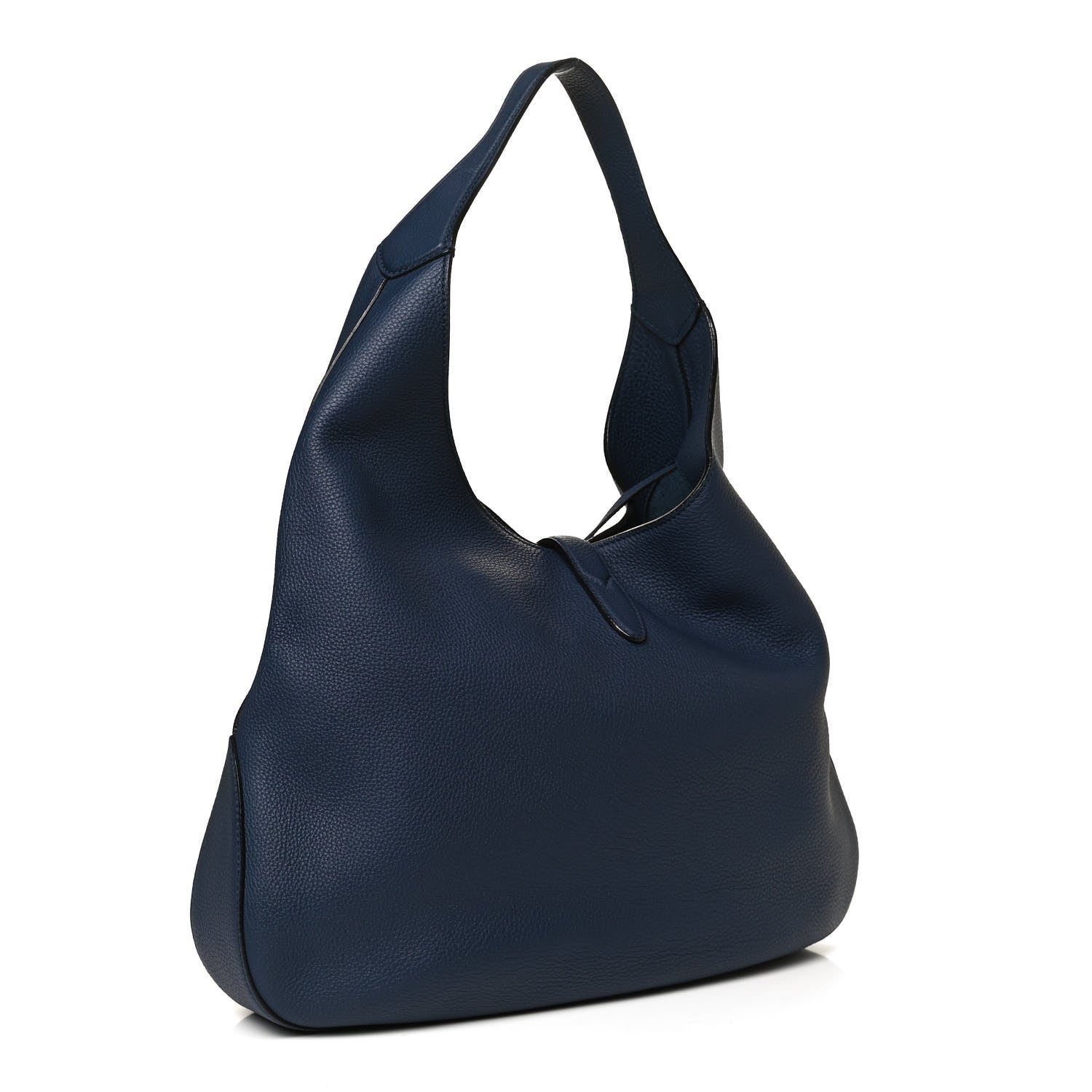 Gucci Soft Grained Calfskin Large Jackie Hobo Classic Blue Marine 2 of 11