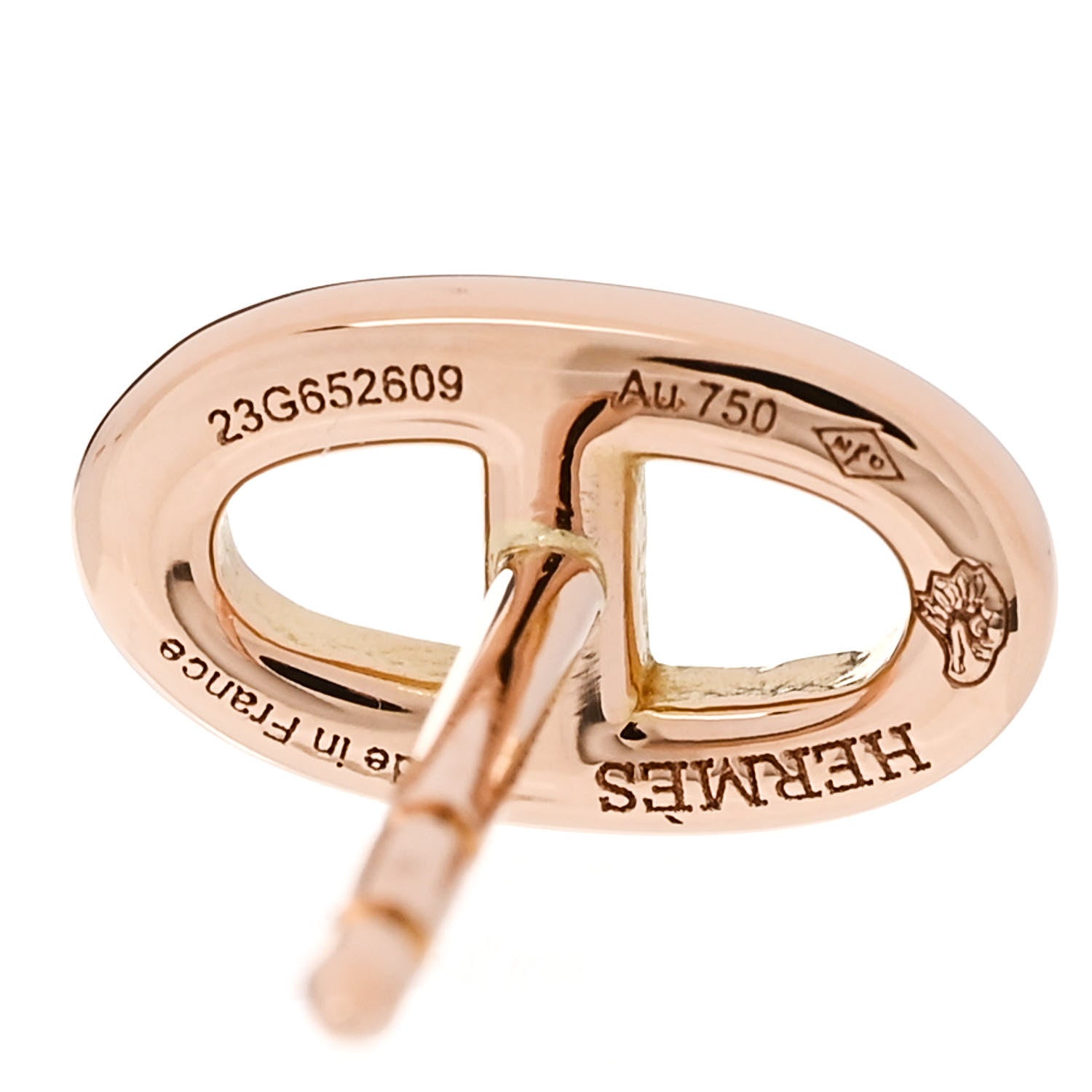 Hermes 18K Rose Gold TPM Farandole Stud Earrings 4 of 6