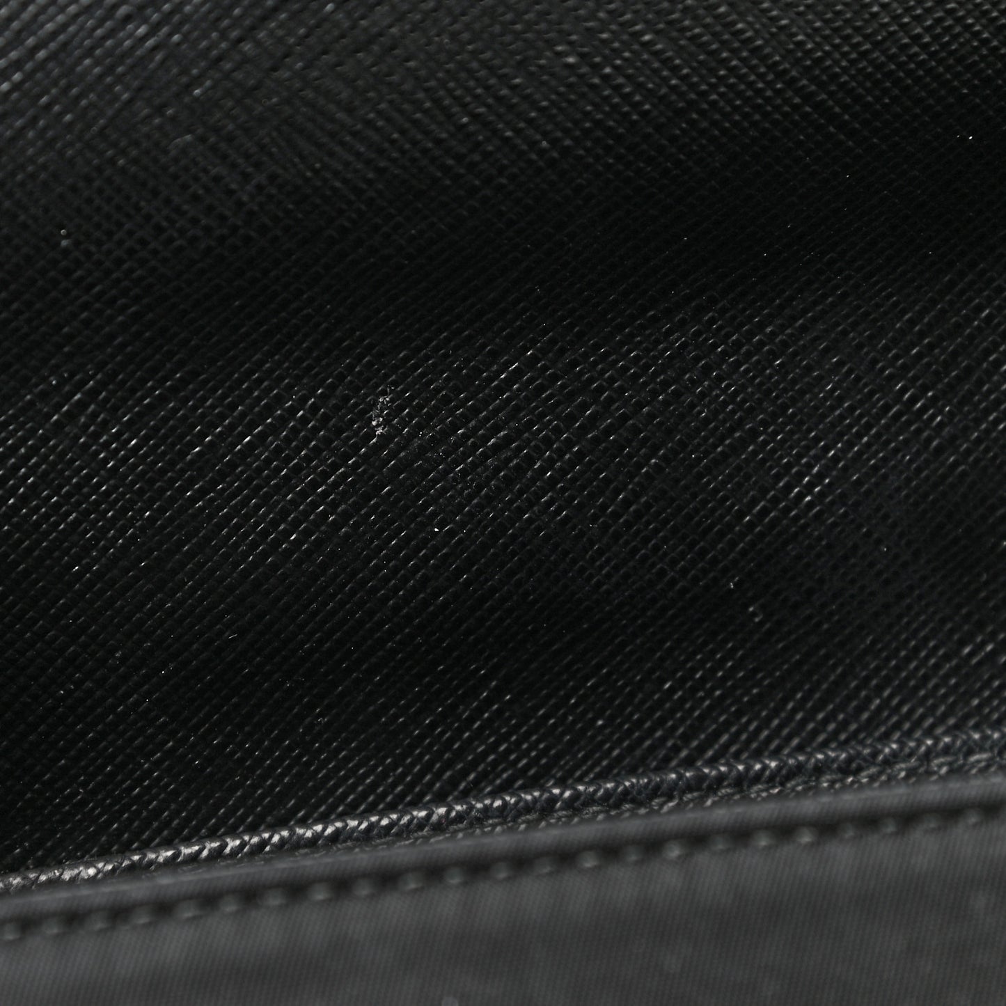 Saffiano Tessuto Nylon Chain Shoulder Bag Black