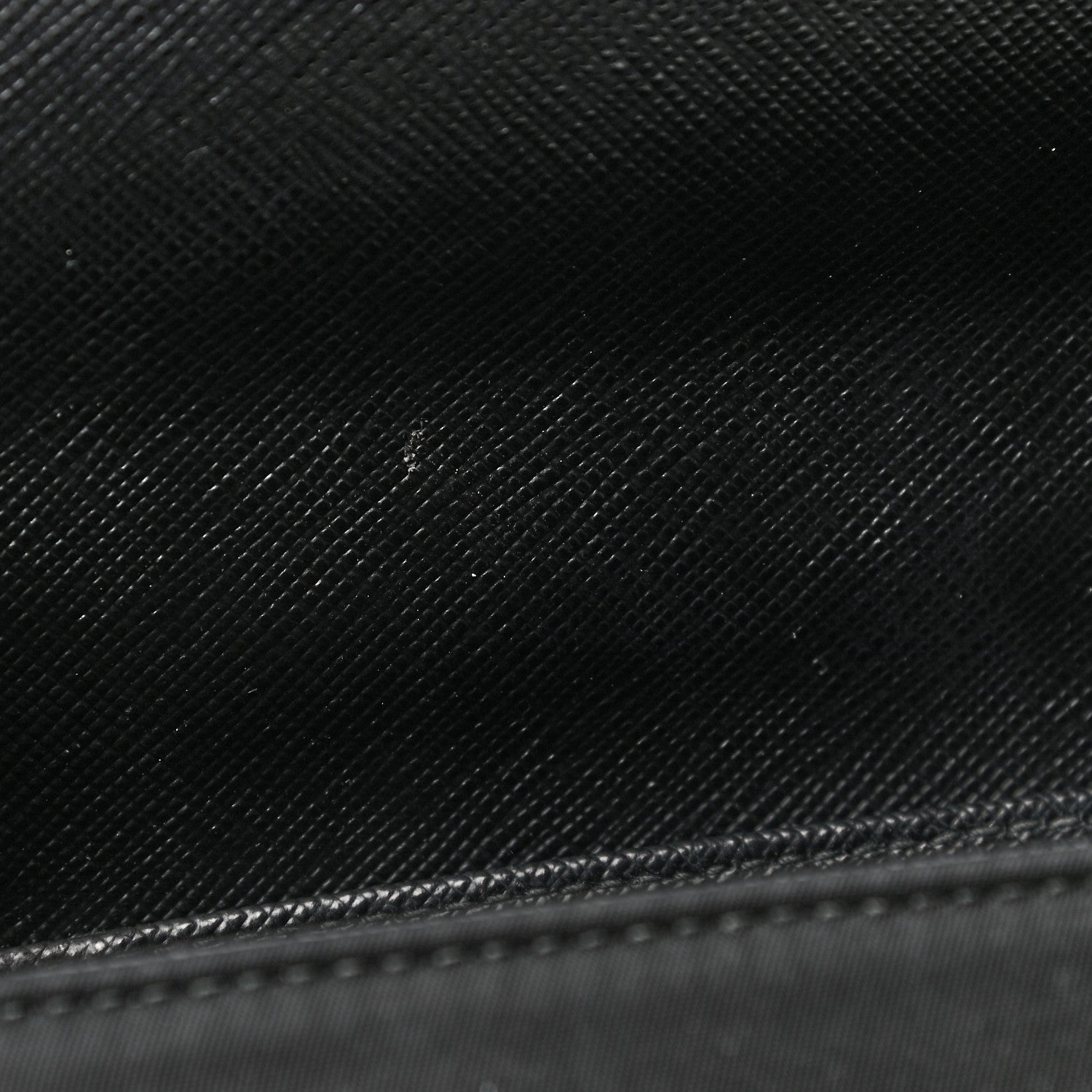 Prada Saffiano Tessuto Nylon Chain Shoulder Bag Black 13 of 13
