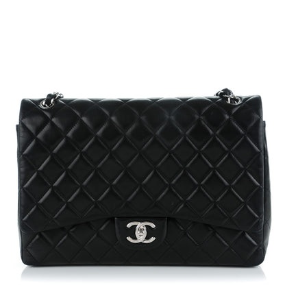 Chanel Lambskin Quilted Maxi Double Flap Black 1 of 10