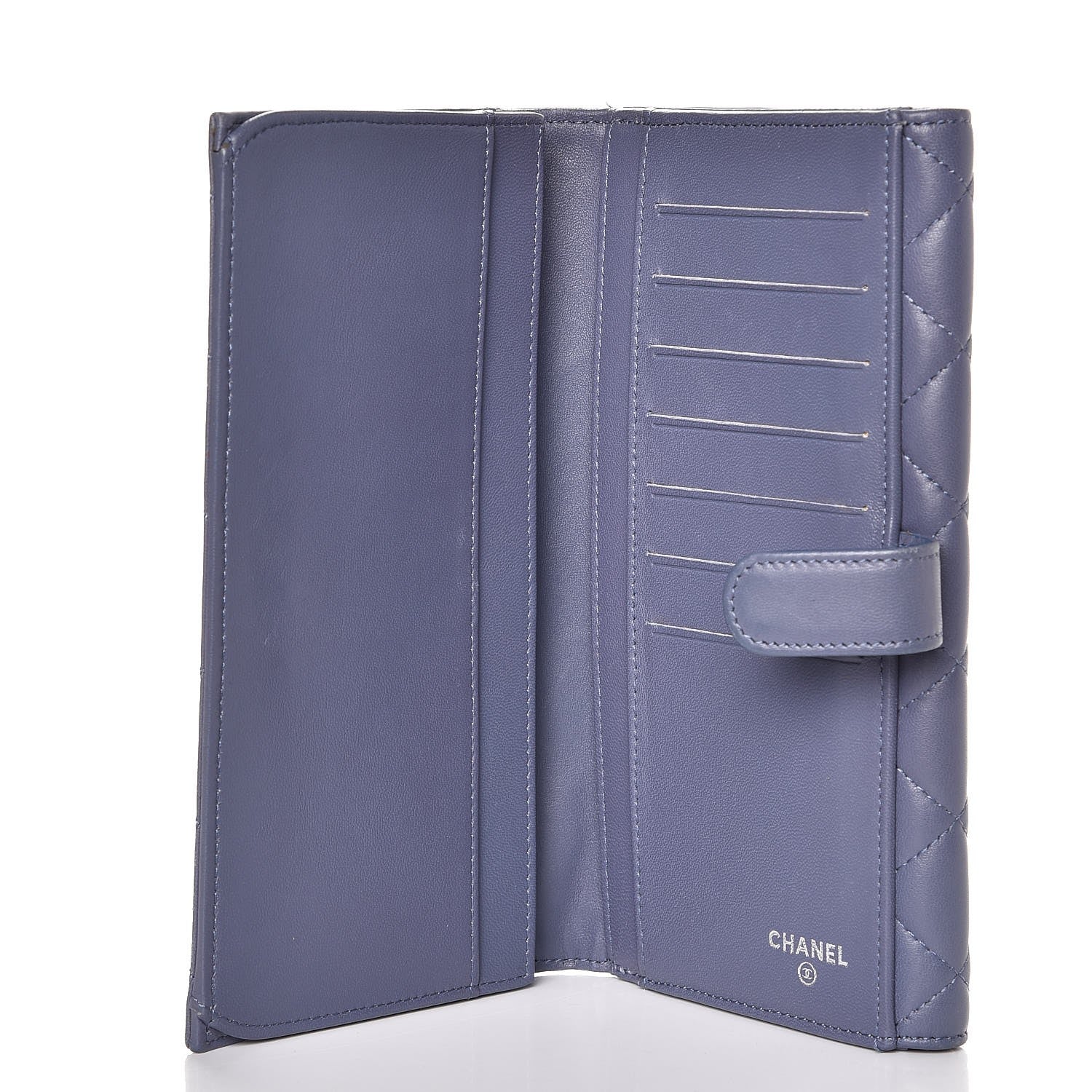 Chanel Lambskin Quilted Long Flap Wallet Lavender 5 of 13