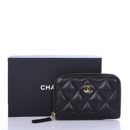 Chanel Caviar Quilted Zip Coin Purse Black 8 of 8