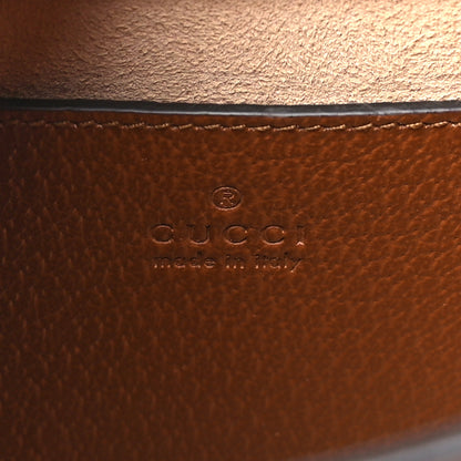 Gucci Textured Dollar Calfskin Web Mini Diana Tote Bag Cuir Black 6 of 10