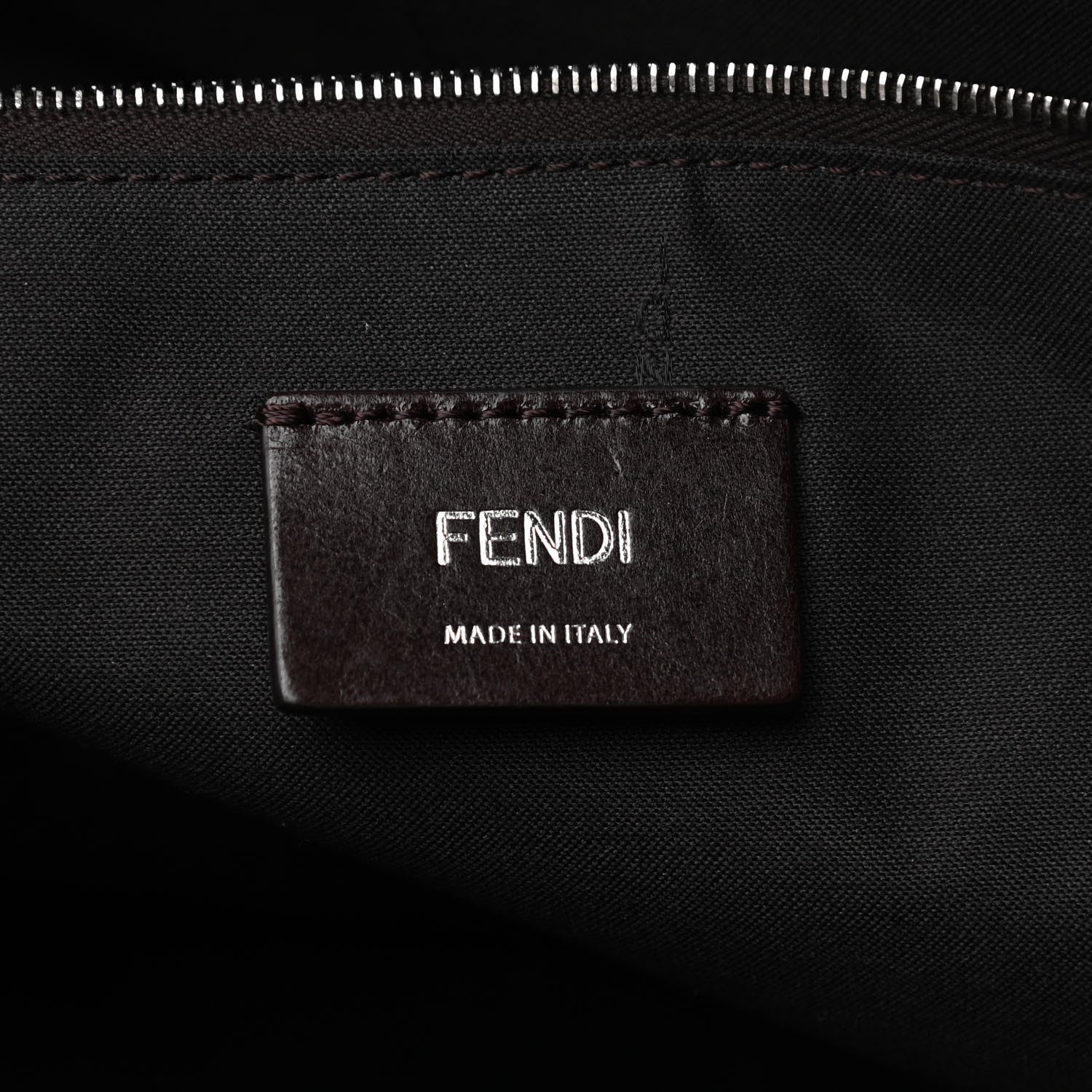 Fendi Glazed Fabric Vitello King FF 1974 Diagonal Medium East West Messenger Tobacco Moro Cuoio 6 of 10