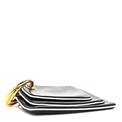 Fendi Vitello Century Opaco F is Fendi Bi-Color Triplette Pouch Set Black 4 of 13