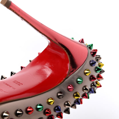 Christian Louboutin Specchio Follies Spikes 100 Pumps 38.5 Beige Multicolor 11 of 12