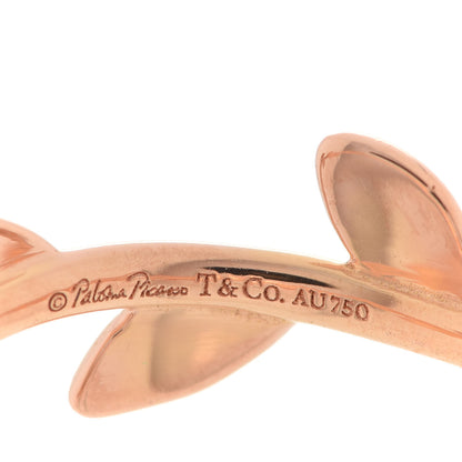 Tiffany 18K Rose Gold Narrow Paloma Picasso Olive Leaf Band Ring 54 7 4 of 4