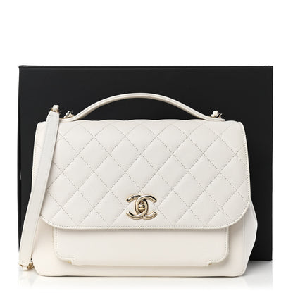 Chanel Caviar Quilted Large Business Affinity Flap White 11 of 11