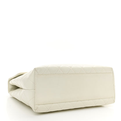 Chanel Caviar Quilted Jumbo Kelly Flap White 4 of 12