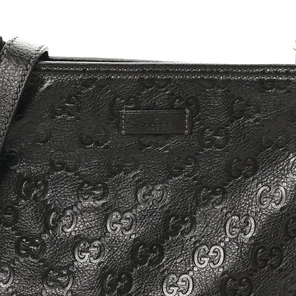 Gucci Guccissima Small Flat Messenger Bag Dark Brown 8 of 10