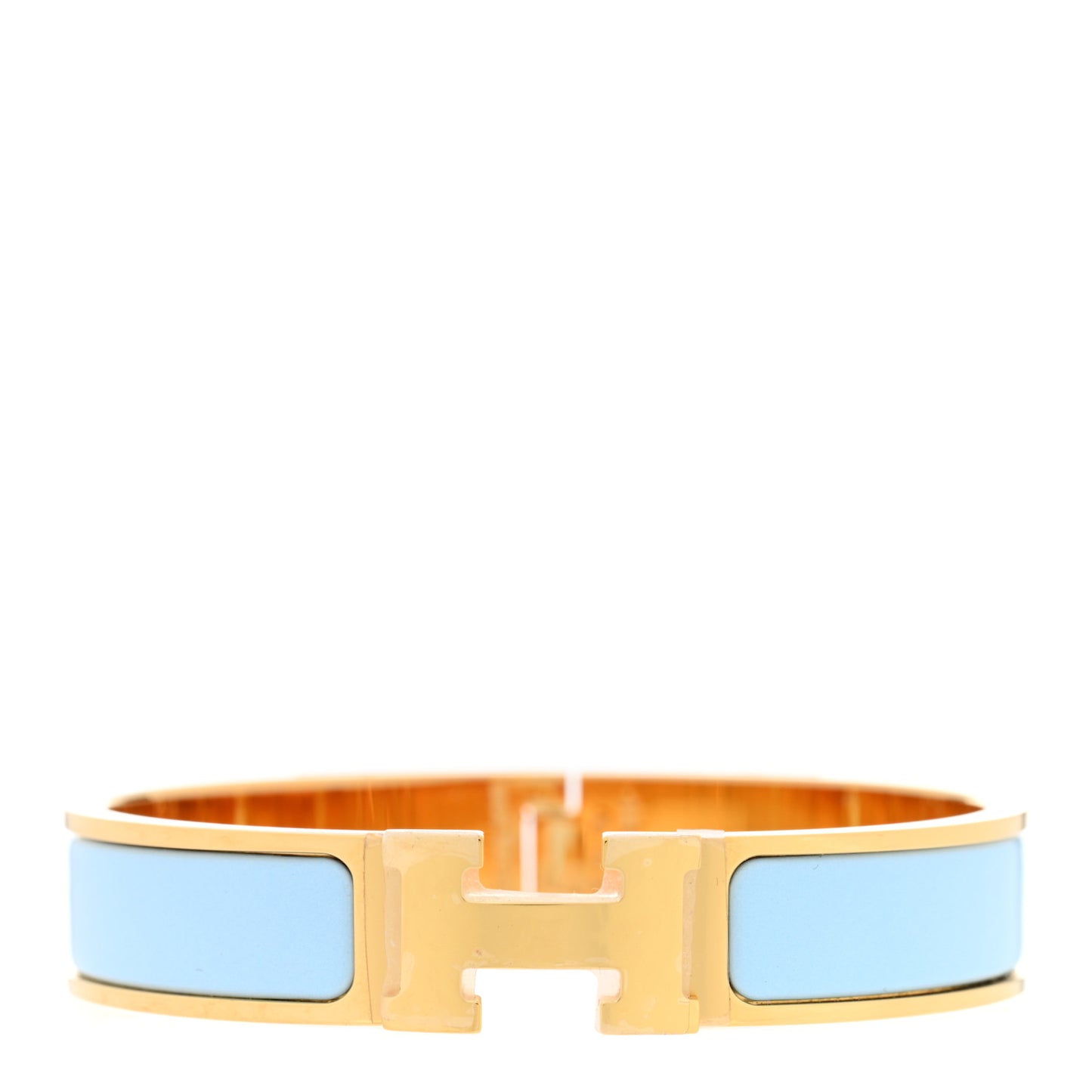 Enamel Narrow Clic Clac H Bracelet PM Bleu Polaire