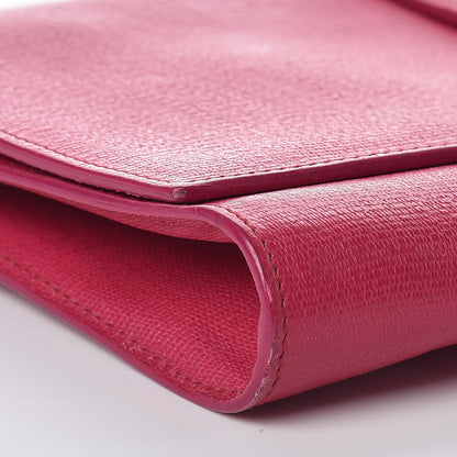 Saint Laurent Textured Calfskin Y Ligne Clutch Fuchsia 11 of 13