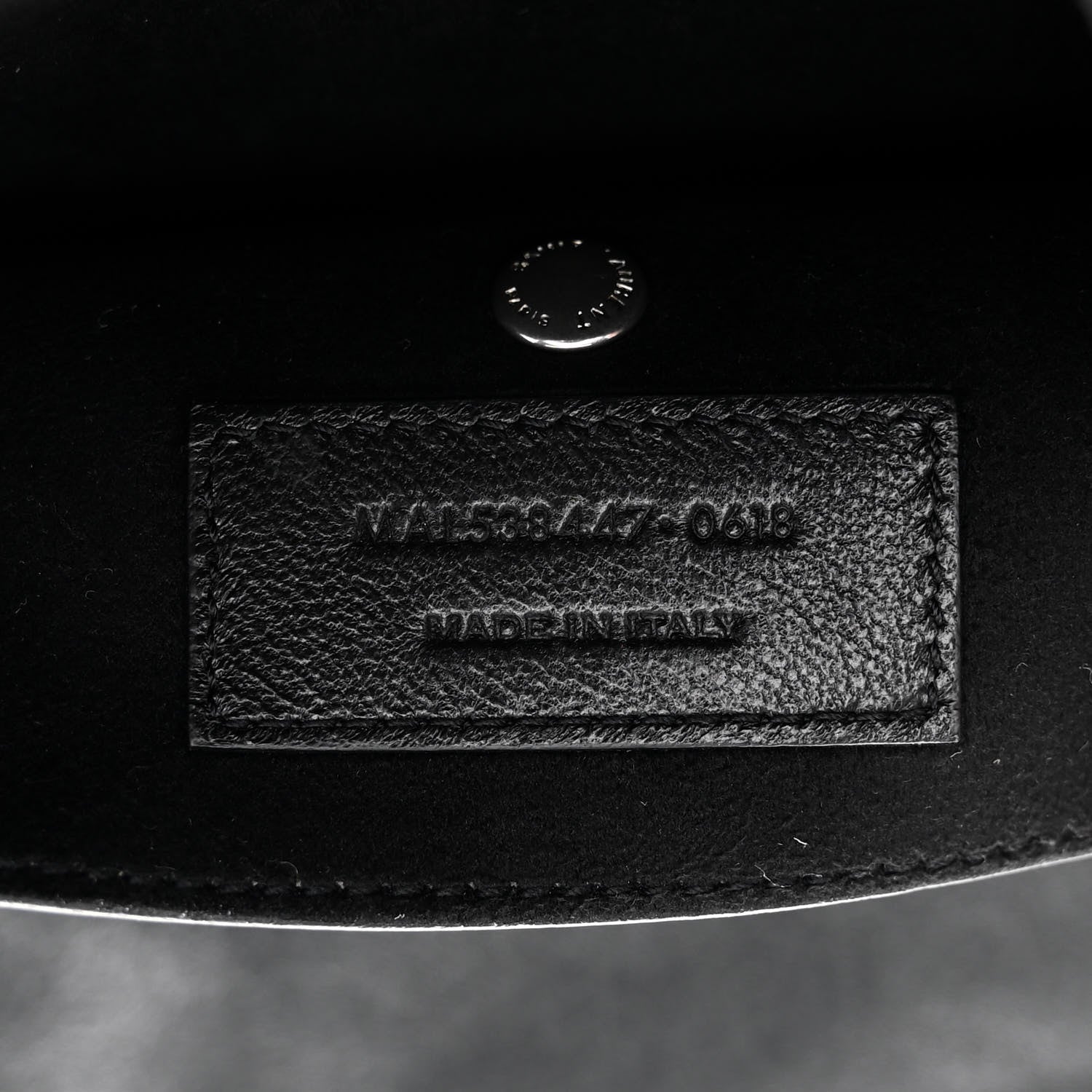 Saint Laurent Lambskin Teddy Drawstring Bag Black 8 of 11