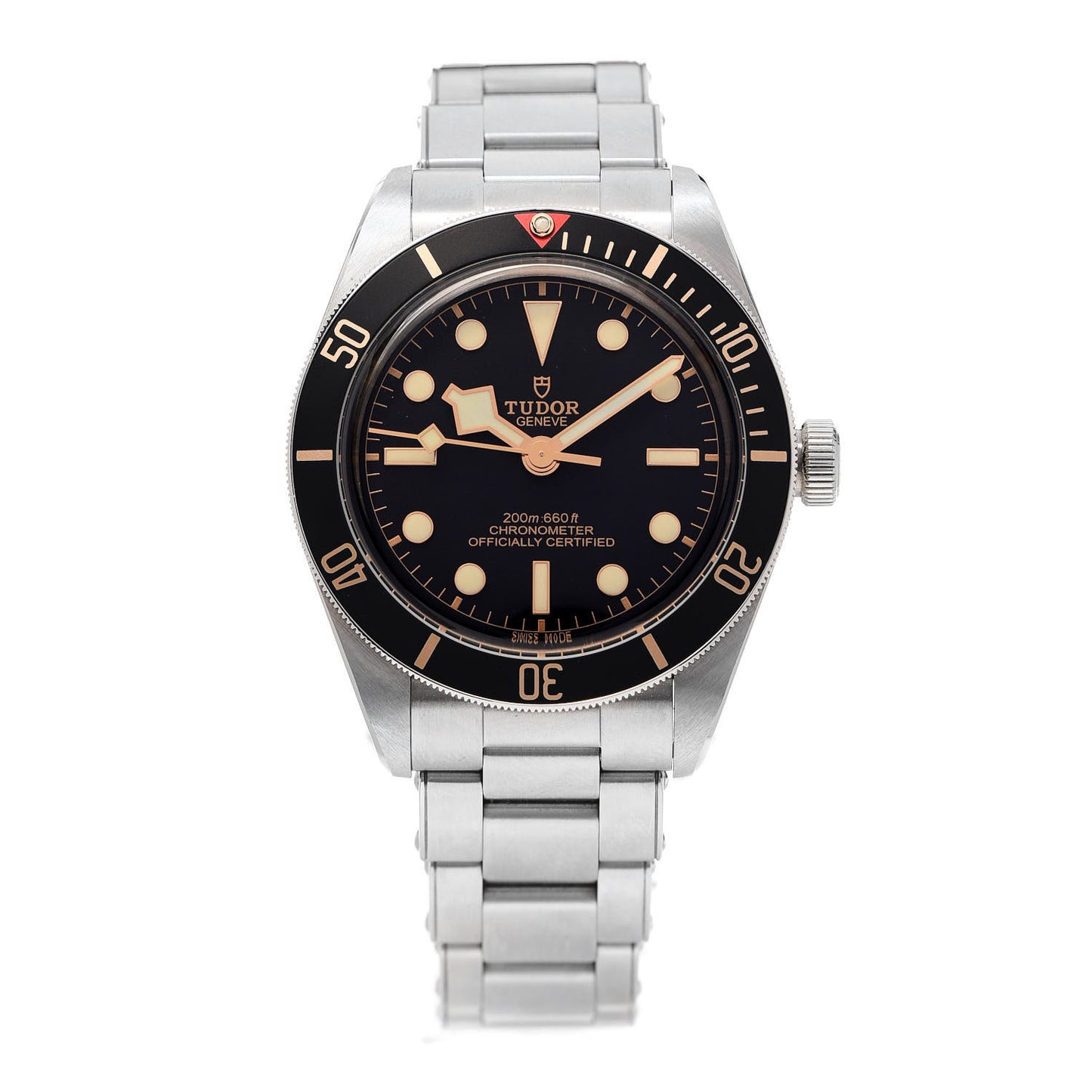 Stainless Steel 39mm Black Bay Fifty Eight Automatic Watch Black 79030N