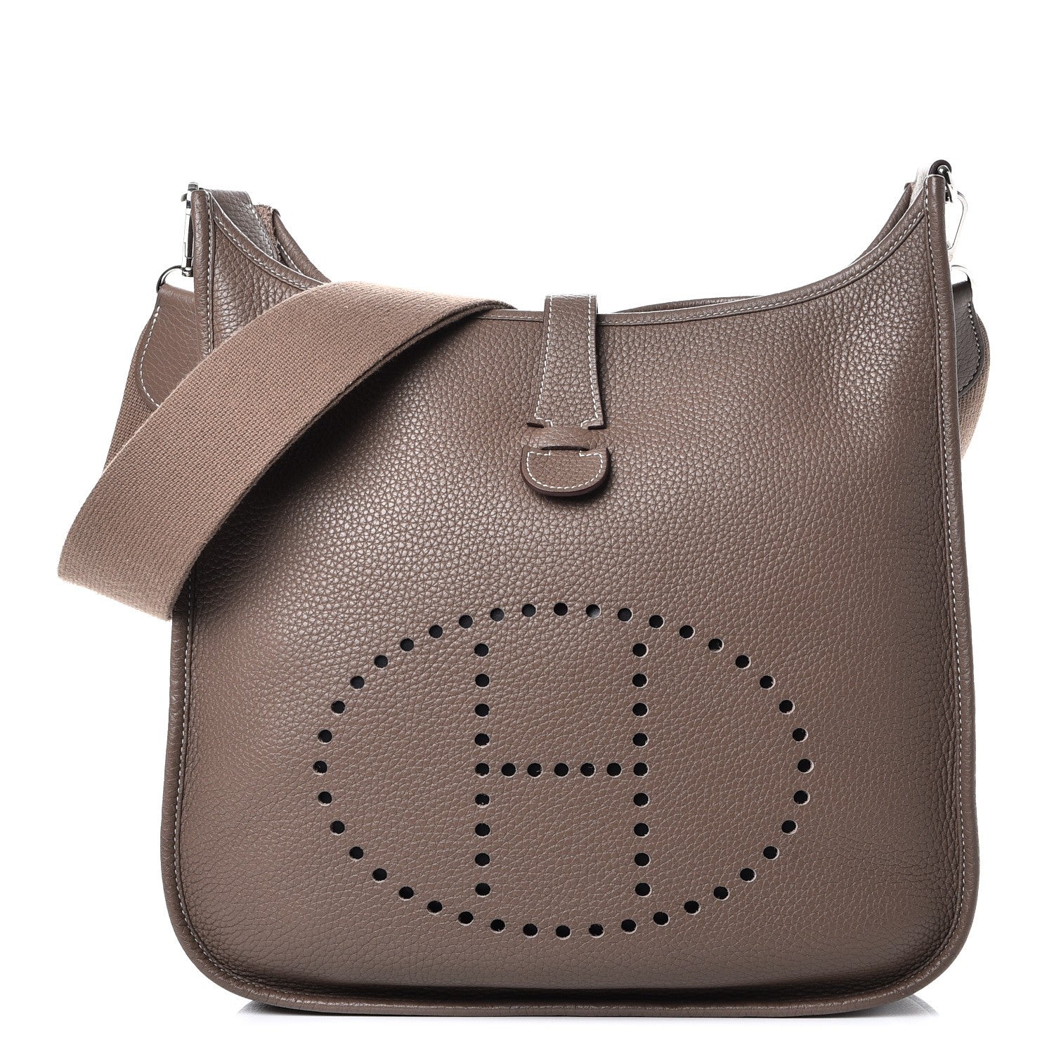 Hermes Taurillon Clemence Evelyne III GM Etoupe 1 of 7