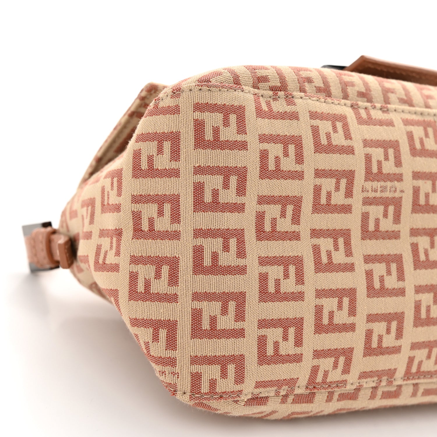 Fendi Zucchino Vitello Mini Mama Baguette Beige Bruciato Bois de Rose 9 of 11