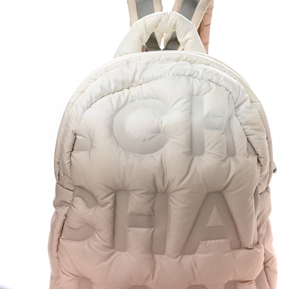 Chanel Nylon Embossed Small Doudoune Backpack Pink Grey White 9 of 12