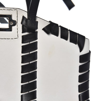 Proenza Schouler Calfskin Hava Whipstitch Shoulder Bag White Black 8 of 10