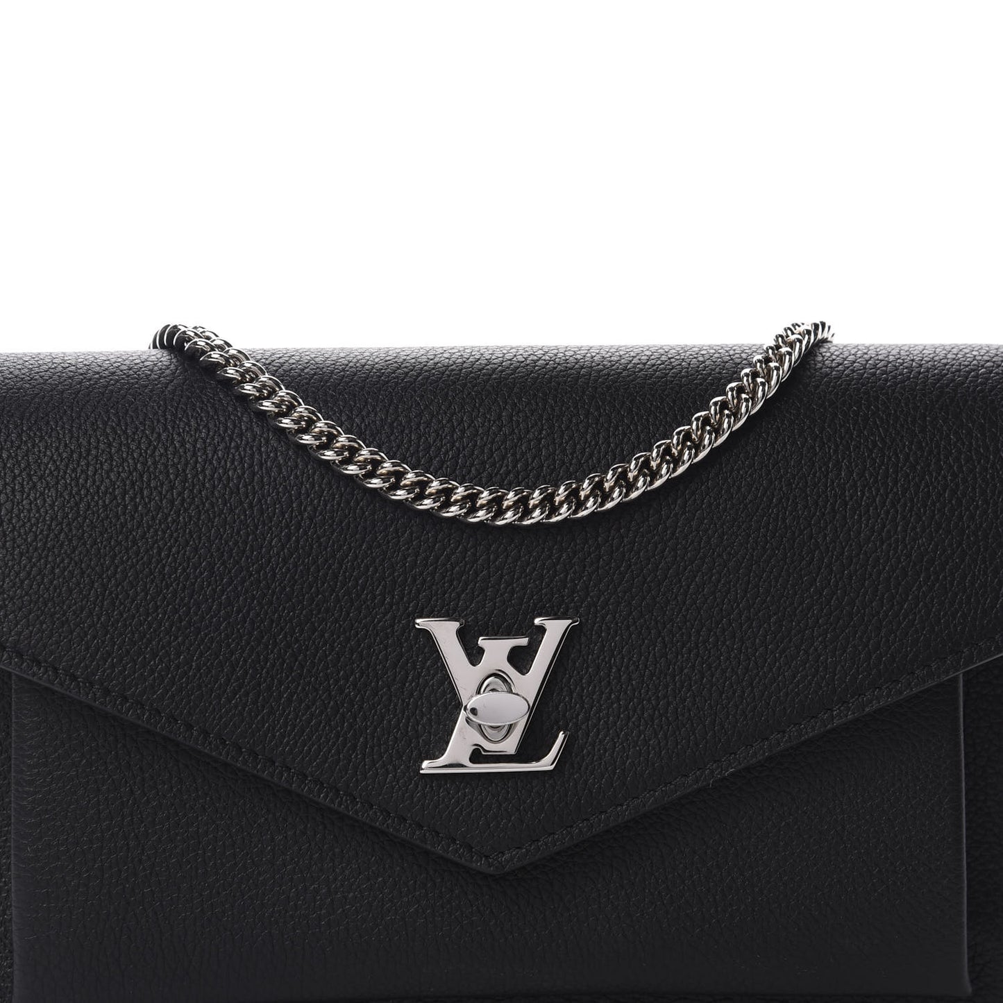 Soft Calfskin My Lockme Chain Bag BB Black
