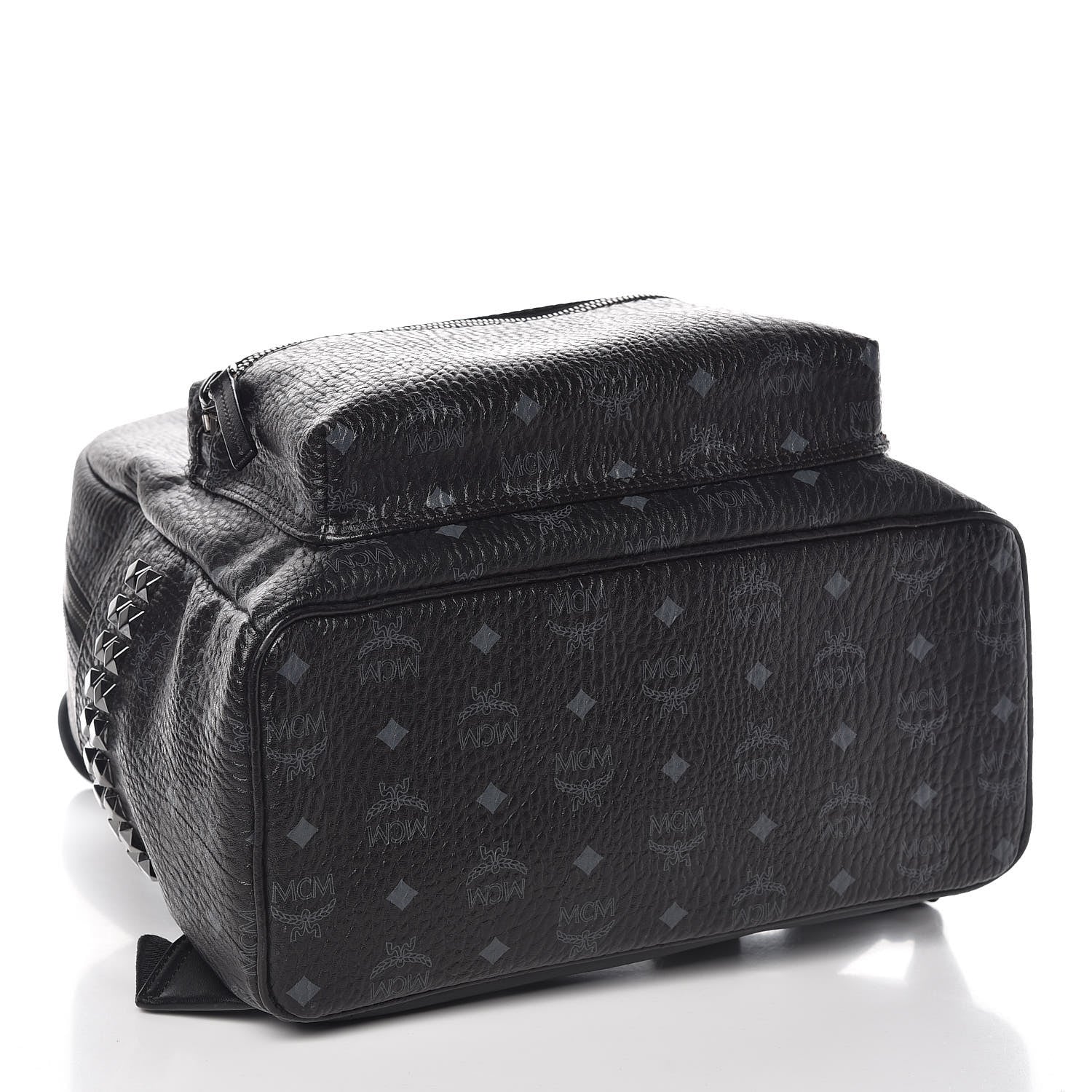 MCM Visetos Medium Side Studs Stark Backpack Black 4 of 10