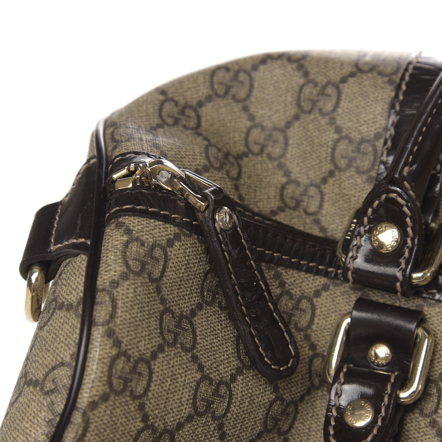 GG Plus Monogram Medium Joy Boston Dark Brown