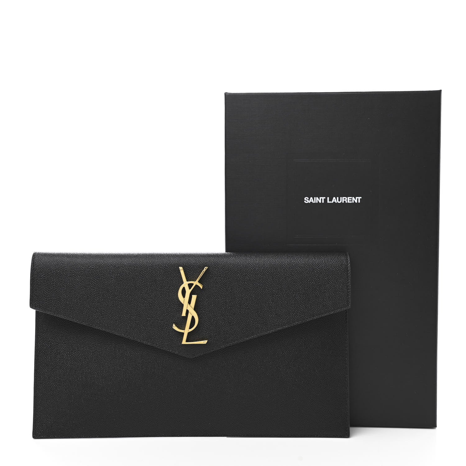 Saint Laurent Grain De Poudre Uptown Pouch Black 10 of 10