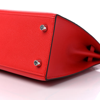 Hermes Epsom Kelly Sellier 25 Rouge de Coeur 9 of 10