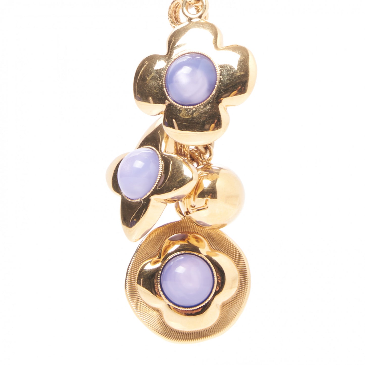 Tresor Bag Charm Purple Gold