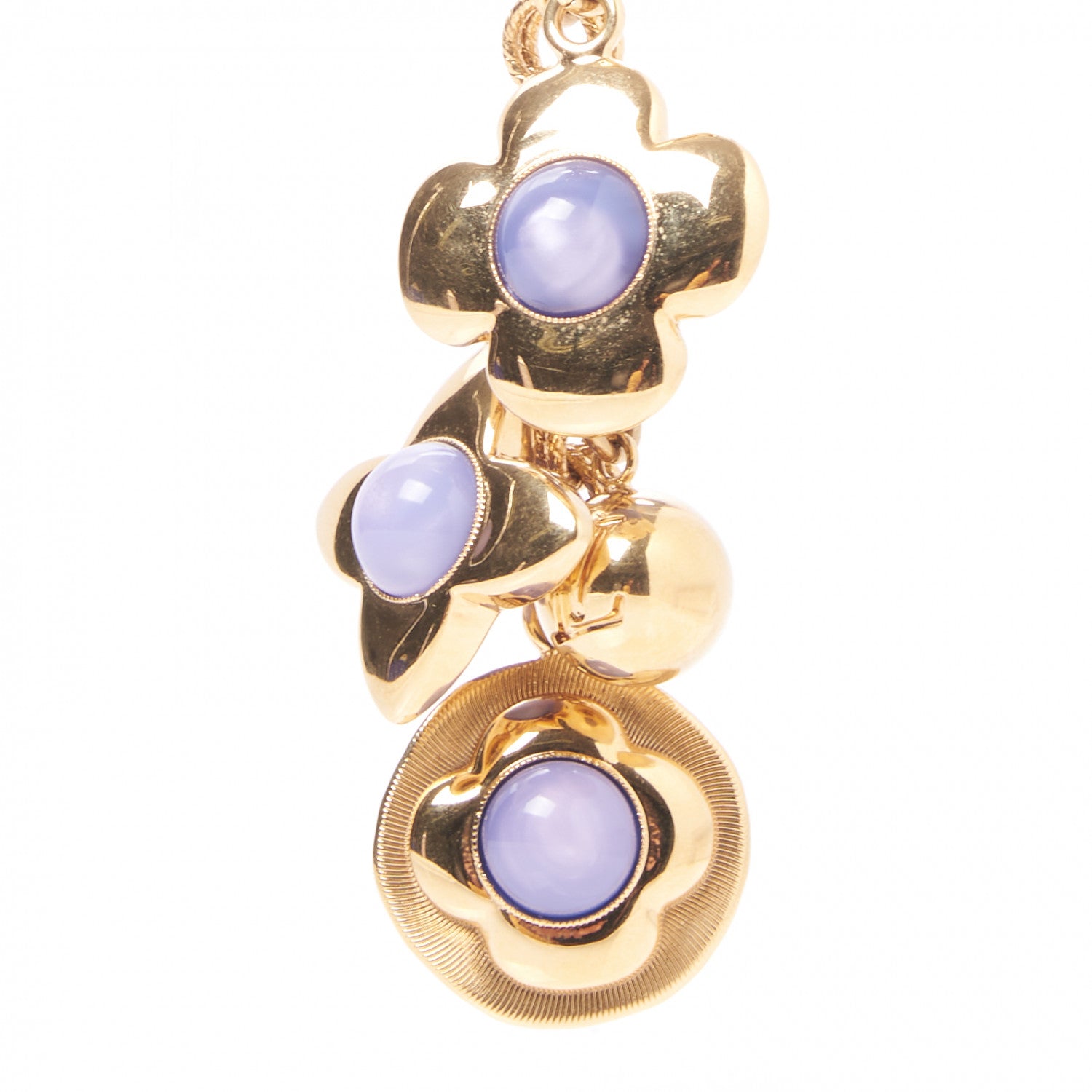 Louis Vuitton Tresor Bag Charm Purple Gold 5 of 6