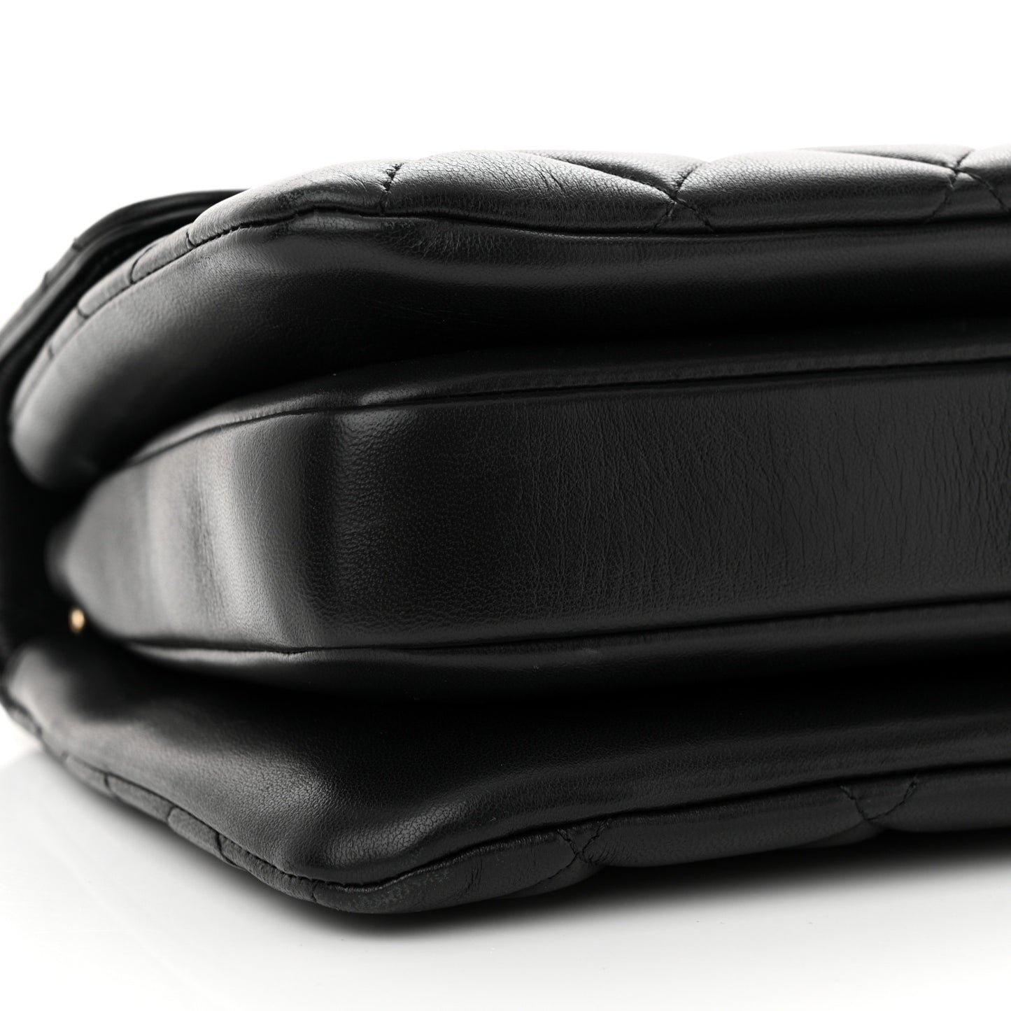 Lambskin Quilted Small Trendy CC Dual Handle Flap Bag Black