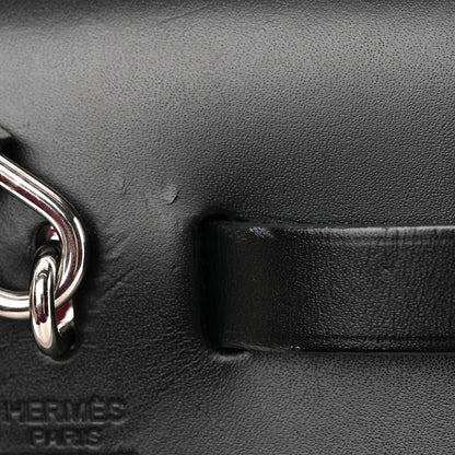 Hermes Toile H Berline Vache Hunter Herbag Zip PM 31 Bleu Encre Black 14 of 17