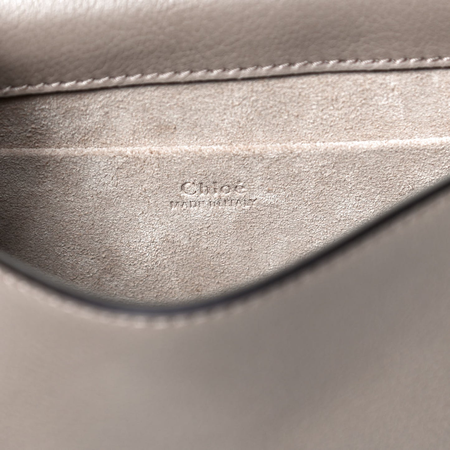 Calfskin Suede Small Nile Bracelet Bag Motty Grey