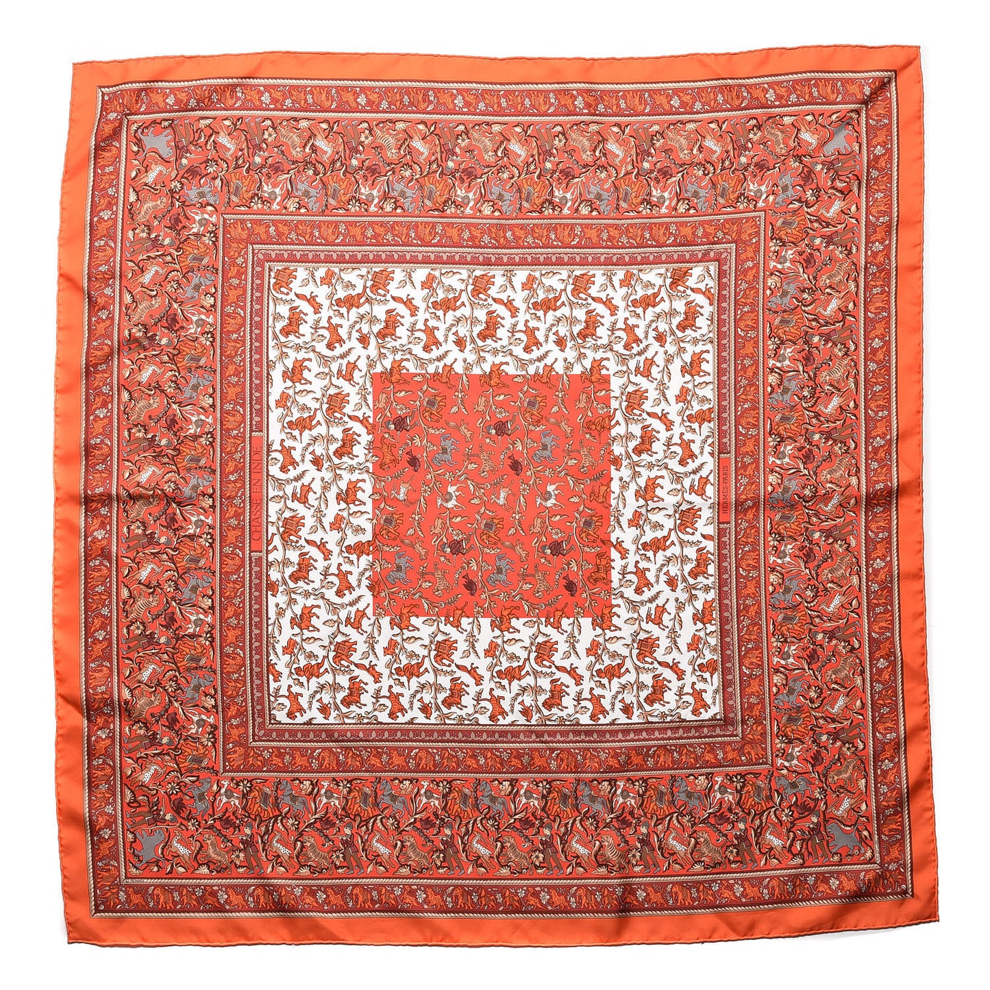 Silk Chasse En Inde Scarf 90