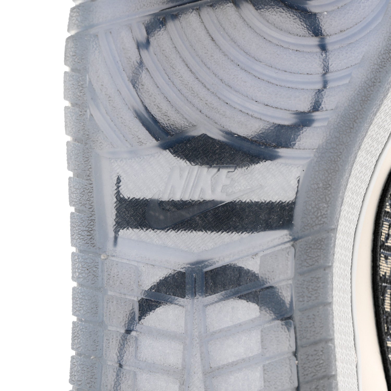 Christian Dior X NIKE AIR JORDAN Calfskin Mens Oblique Low Sneakers 38.5 Grey White 10 of 13