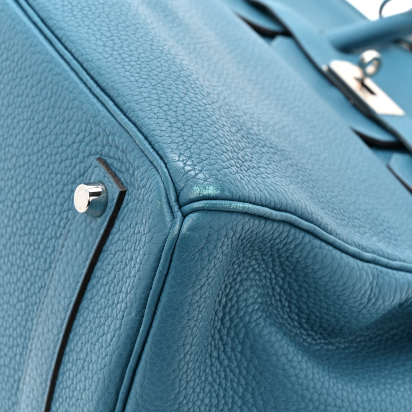 Taurillon Clemence BIRKIN 35 Bleu de Galice