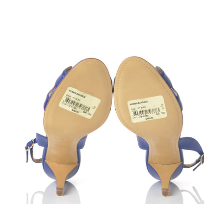 Hermes Nappa Night 70 Slingback Sandals 36 Bleu Electrique 5 of 8