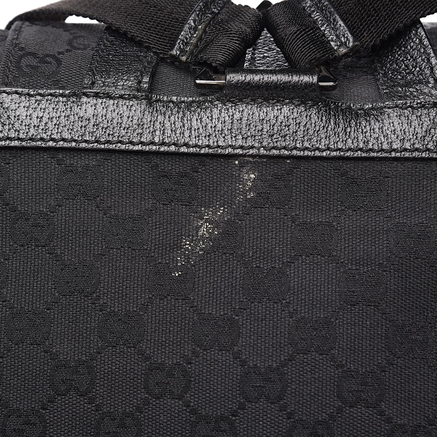 Gucci GG Monogram Single Buckle Backpack Black 12 of 14