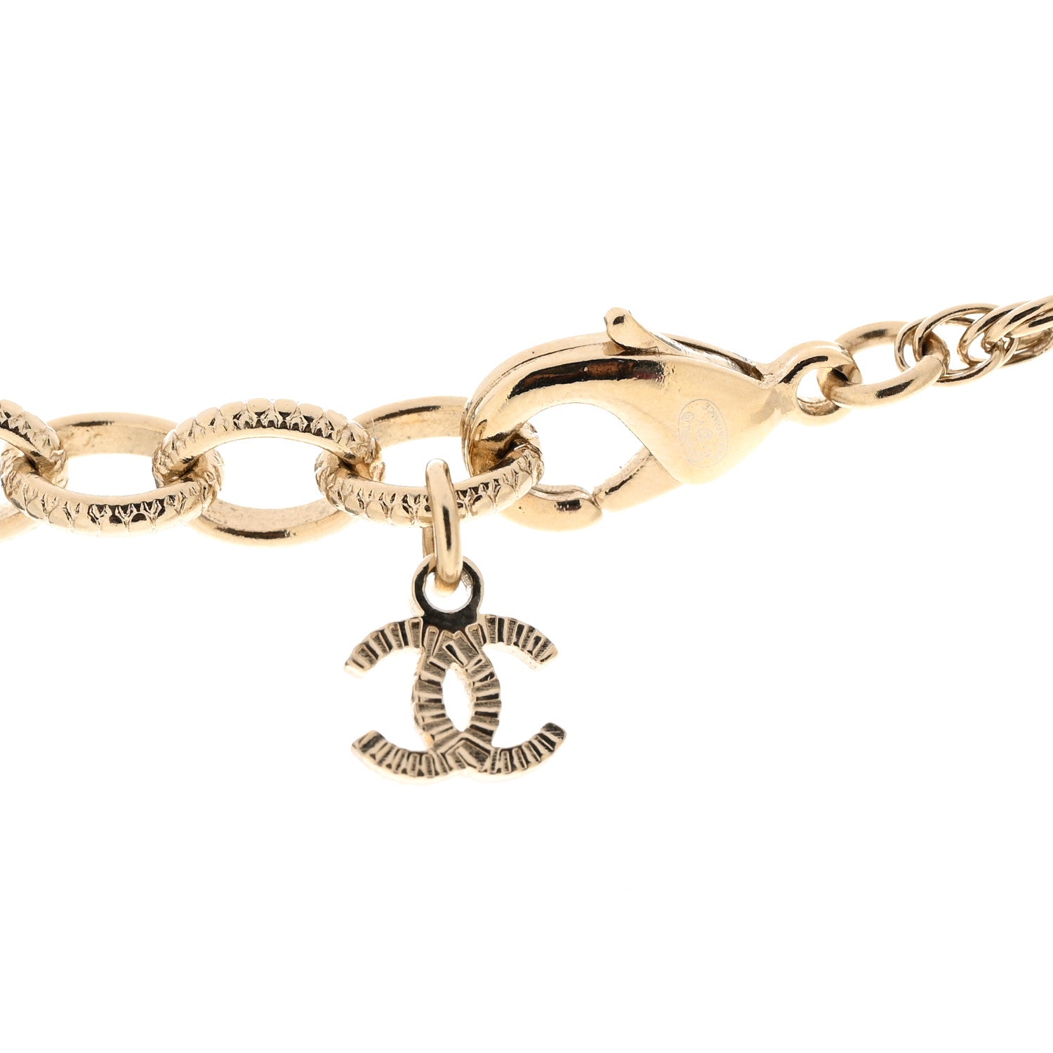 Chanel Pearl CC Round Pendant Necklace Gold 6 of 7