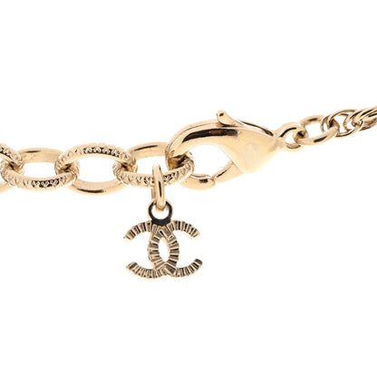 Chanel Pearl CC Round Pendant Necklace Gold 6 of 7