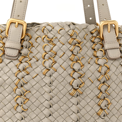 Bottega Veneta Nappa Intrecciato Small Lido Metal Rings Tote Fume 7 of 12